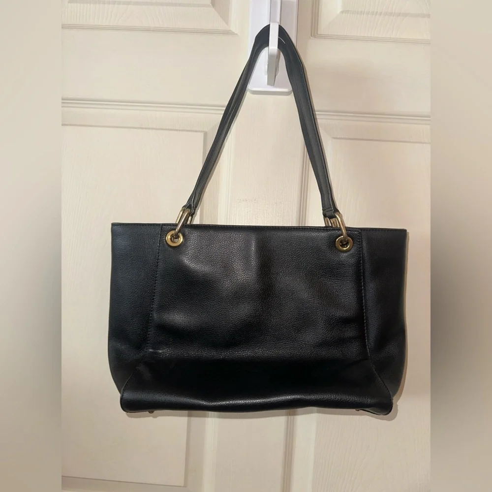 Lauren Ralph Lauren Blue Tote with Gold Accents shoulder bag
